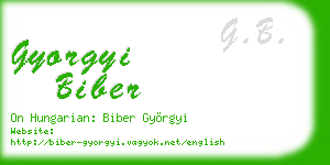 gyorgyi biber business card